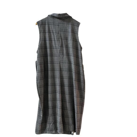 Almost Famous Houndstooth Double Breasted Sleeveless Dress Size 3X NWT - Picture 2 of 6